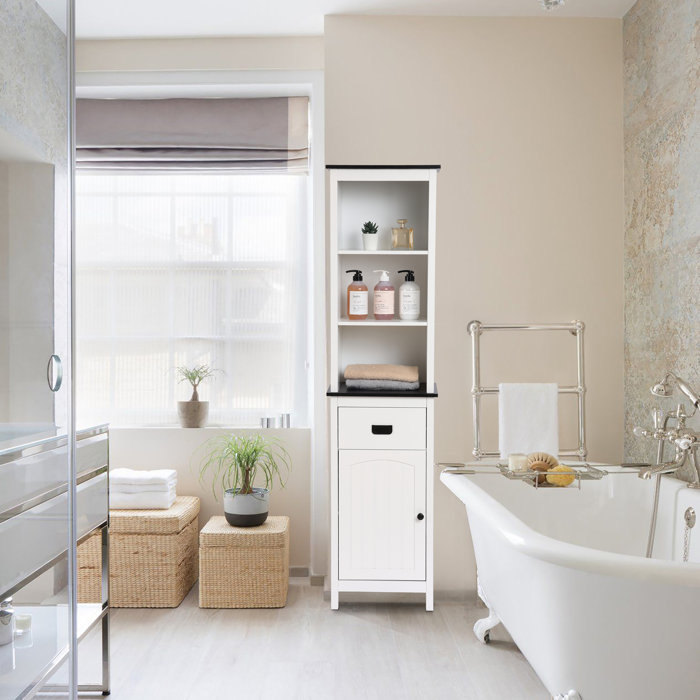 Ebern Designs Calianna Linen Tower Bathroom Wayfair